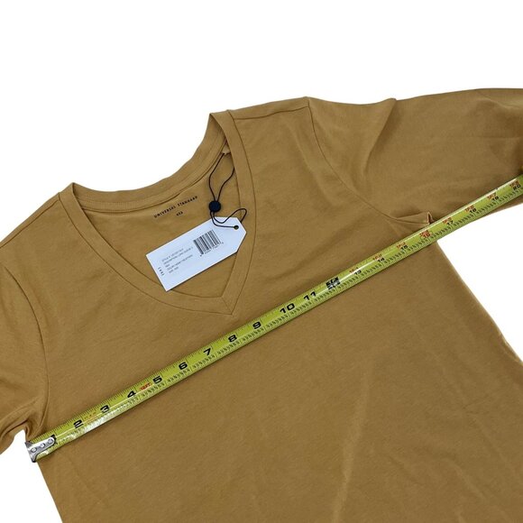 Universal Standard Womens Long Sleeve V-Neck Tee In Honey Mustard 4XS 00 - Picture 10 of 10